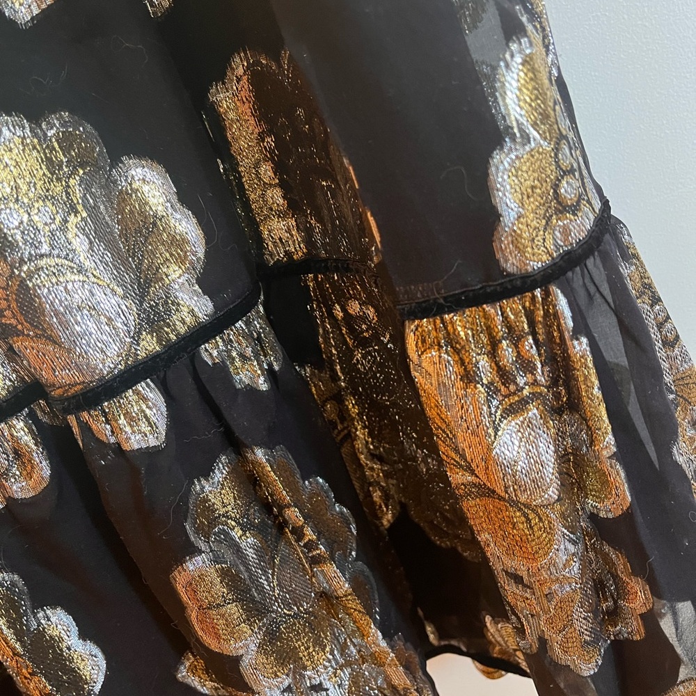 J Crew metallic floral print cocktail dress - Picture 4 of 7